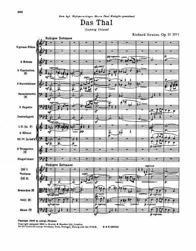 Strauss - 2 Gesänge - Score