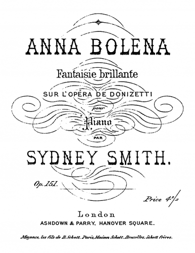Smith - Fantaisie Brilliant on 'Anna Bolena' by Donizetti - Score