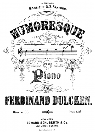 Dulcken - Humoresque - Score