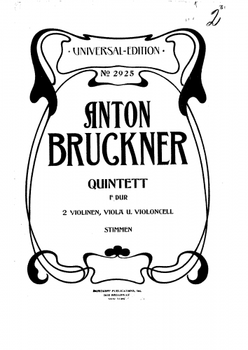 Bruckner - String Quintet