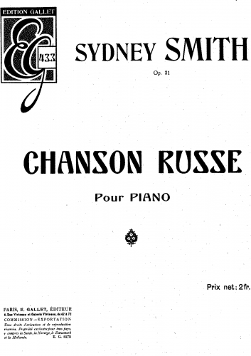 Smith - Chanson Russe - Score
