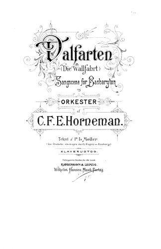 Horneman - Valfarten - Vocal Score - Score