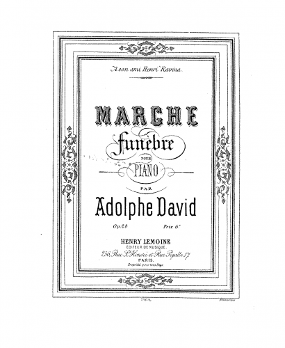 David - Marche funèbre - Score