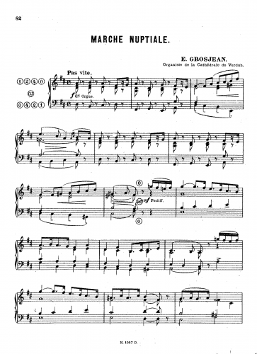 Grosjean - Marche Nuptiale - Score