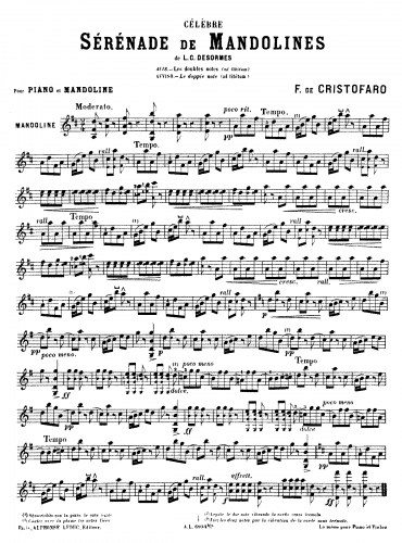 Desormes - Mandolinen-Polka - For Mandolin (Cristofaro) - complete score