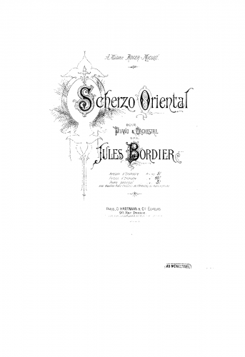 Bordier - Scherzo oriental - For Piano and Pedal Piano - Score