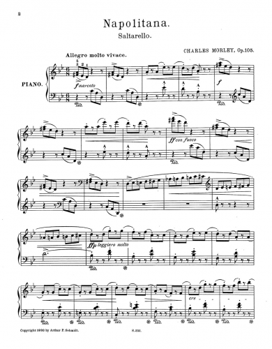 Behr - Napolitana, Op. 105 - Score