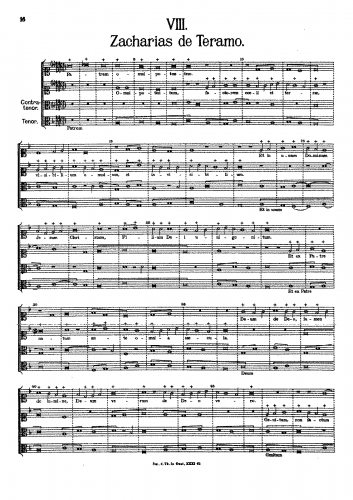 Zachara da Teramo - Credo (du Village) - Score