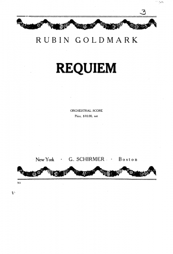 Goldmark - Requiem - Score