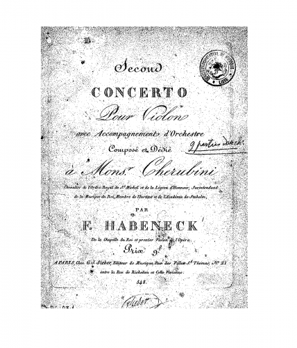 Habeneck - Violin Concerto No. 2 - Violin Solo