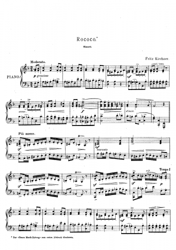 Kirchner - Menuett - Score