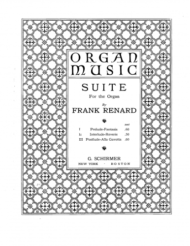 Renard - Suite in A minor - Score