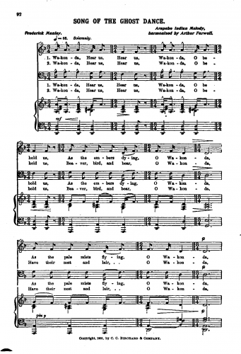 Farwell - Song of the Ghost Dance - Score