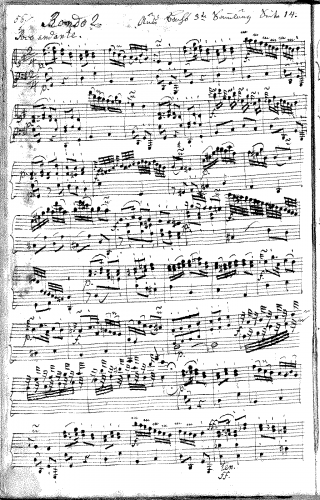 Bach - Rondo in G major, Wq.57/3 (H.271) - Score