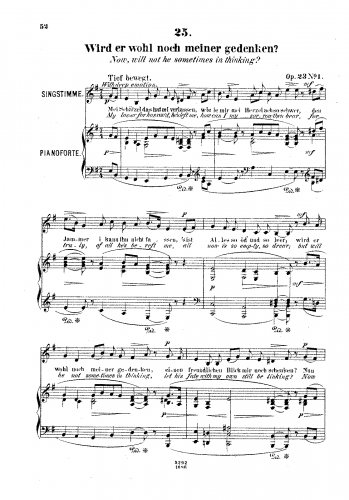 Franz - 6 Gesänge, Op. 23 - Score