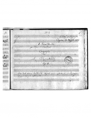 Pappalardo - Grand Duet No. 1 for 2 Violins in D minor, Op. 11 - Score