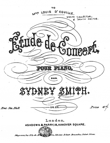 Smith - Etude de concert - Score