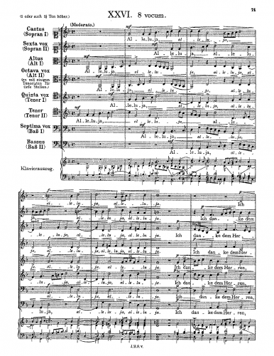 Schein - Alleluia. Ich danke dem Herren - Score
