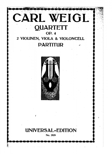 Weigl - String Quartet No. 3 - Score