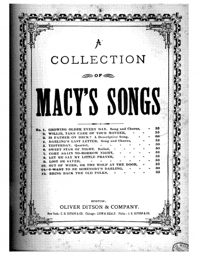 Macy - I Want To Be Somebody's Darling - Score