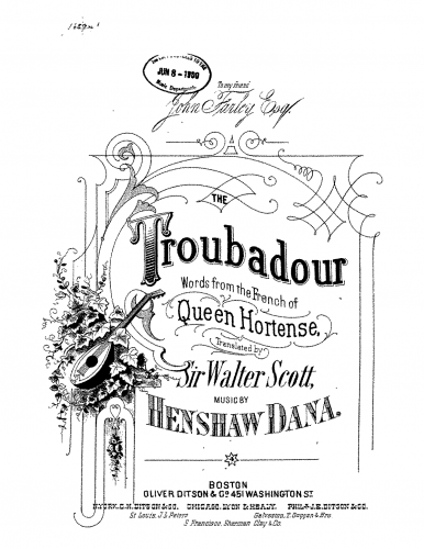 Dana - The Troubadour - Score