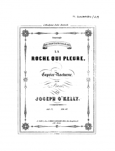 O'Kelly - Souvenir de Fontainebleau - Piano Score - Score