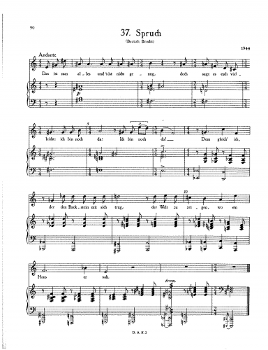 Eisler - Spruch - Score