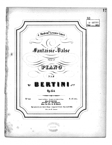 Bertini - Fantaisie-valse - Score