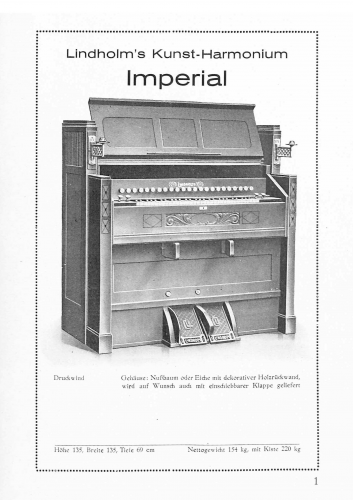 Karg-Elert - Lindholm's Kunst-Harmonium 'Imperial' - Complete Book