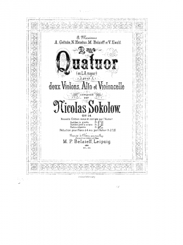 Sokolov - String Quartet No. 2