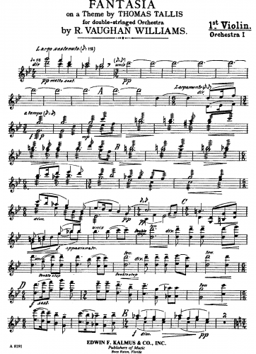Vaughan Williams - Fantasia on a theme by Thomas Tallis - Orchestra I