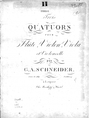 Schneider - 6 Quartets, Op. 51