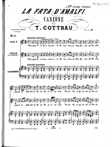 Cottrau - La fata d'Amalfi - Score