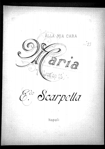Scarpetta - Alla mia cara Maria - Score