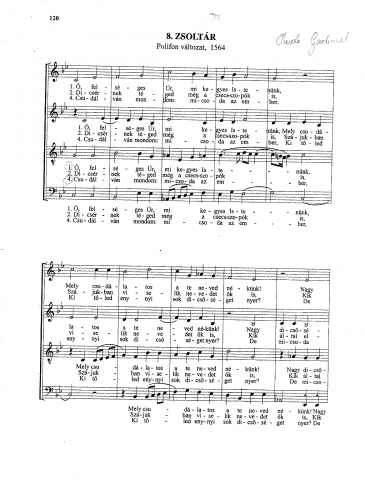 Goudimel - Choix de psaumes - 8. psalm polyfon (hungary)