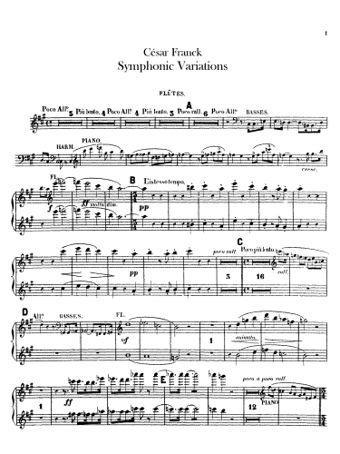 Franck - Variations Symphoniques for piano and orchestra