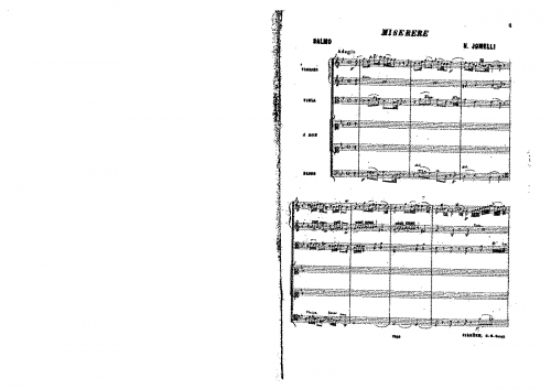 Jommelli - Miserere in G minor - Score
