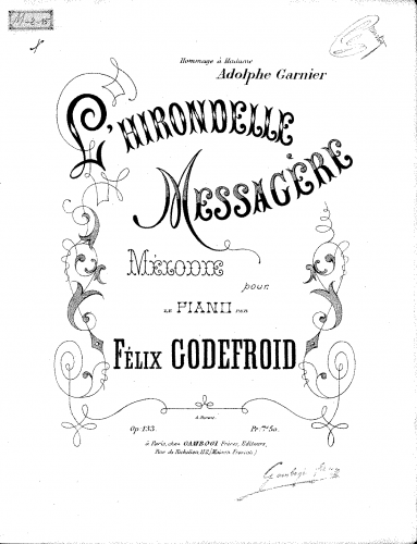 Godefroid - L'hirondelle messagère - Score