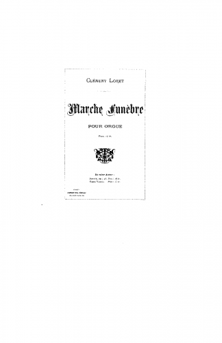 Loret - Marche funèbre - Score