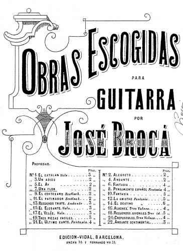 Broca - Una Flor - Score