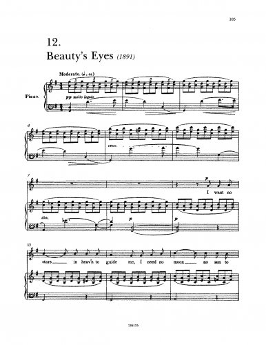 Tosti - Beauty's eyes - Score