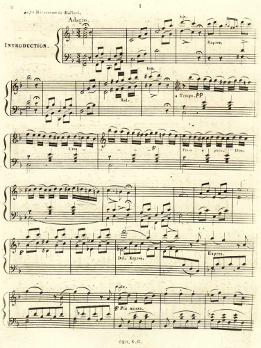 Méreaux - Air créole varié, Op. 4 - Score