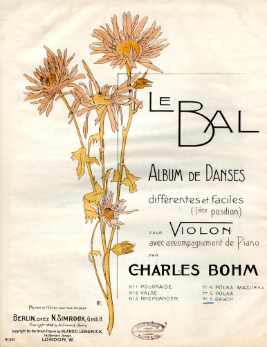 Bohm - Le Bal - Scores and Parts Galop (No. 6)