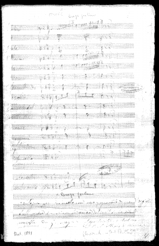 Braga - Fantasia for Cello accompanied by Large Orchestra - Manuscript Score