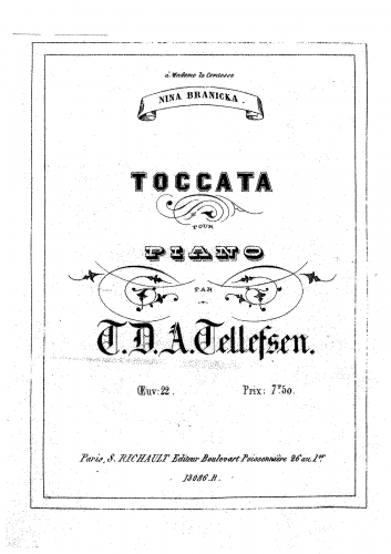 Tellefsen - Toccata, Op. 22 - Score