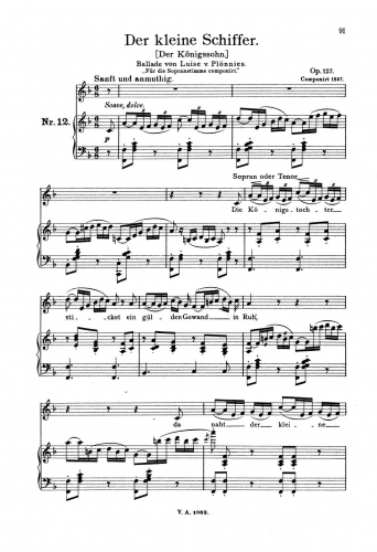 Loewe - Der kleine Schiffer - Score