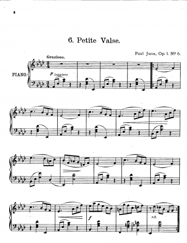 Juon - 6 Skizzen, Op. 1 - 6. Petite valse