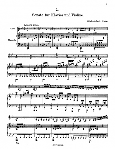 Schobert - Deux Sonates pour le Clavecin avec accompagnement de Violon - Scores and Parts - Score