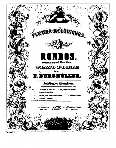 Burgmüller - Fleurs Mélodiques, Op. 82 - Piano Score Valse favorite (No. 8) - Score