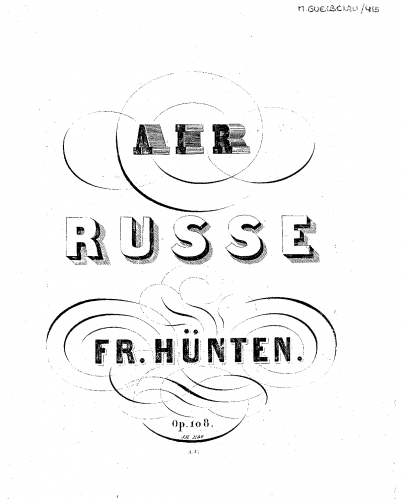 Hünten - Air russe - Piano Score - Score